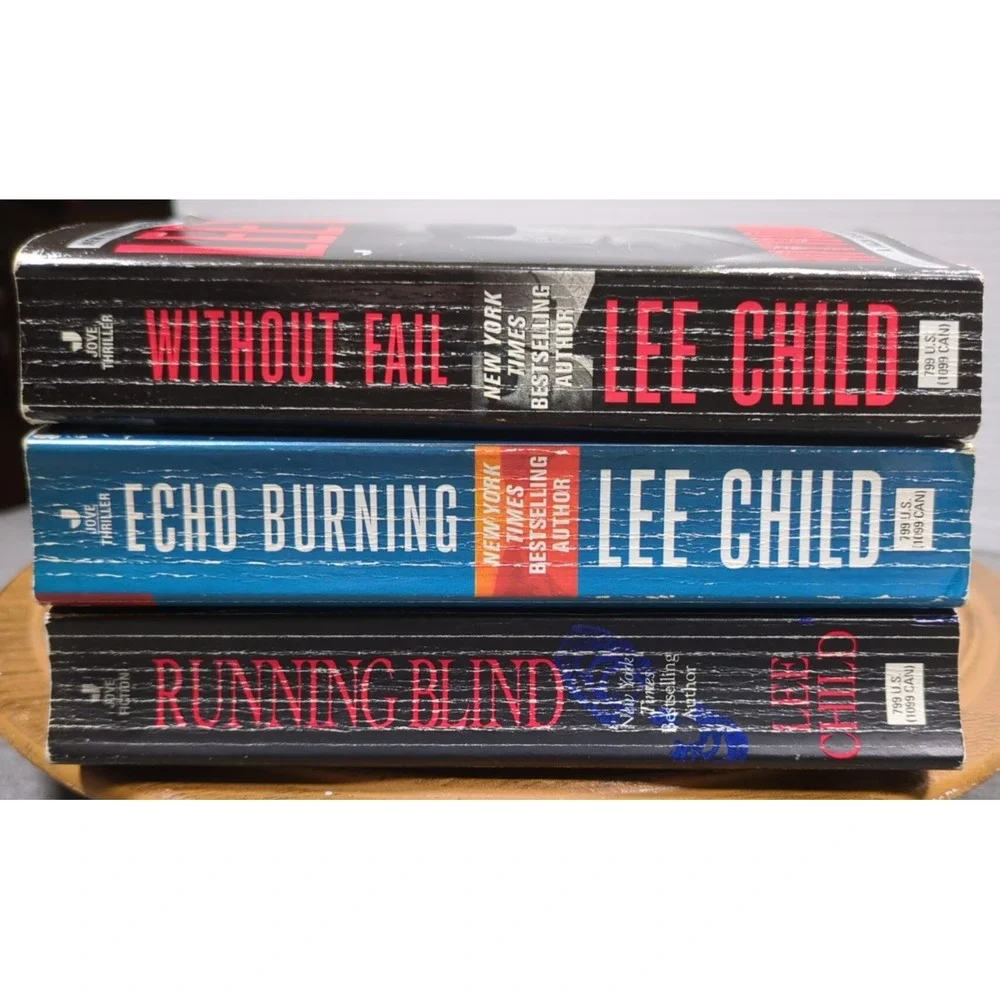 Early Jove Edition VTG Reacher Lee Child Running Blind Echo Burning Without Fail